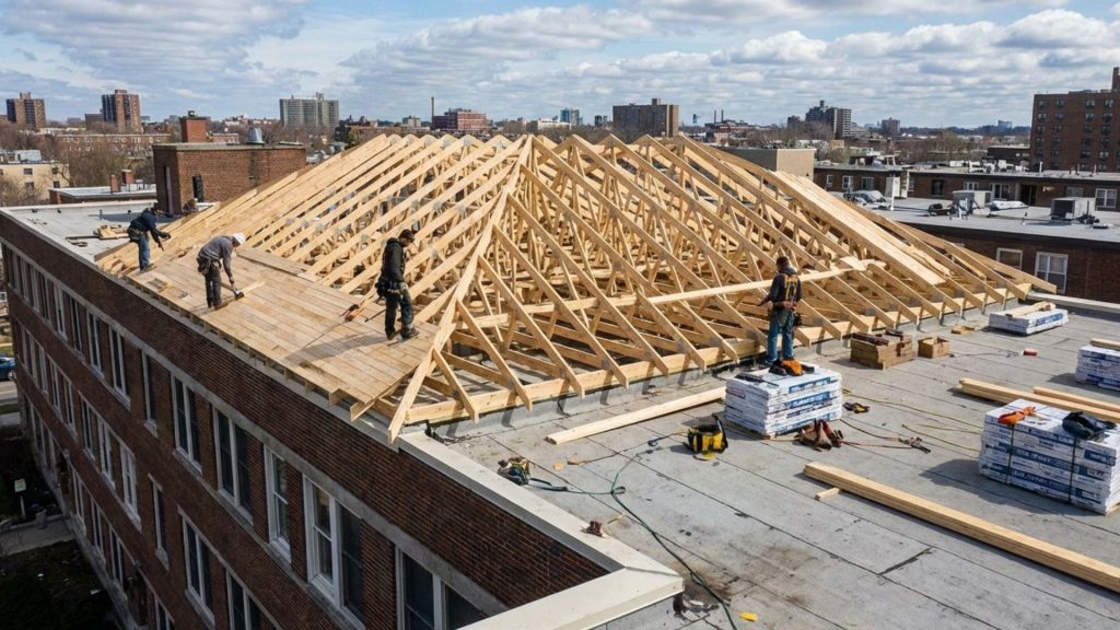 converting flat roof to pitched technology price permits