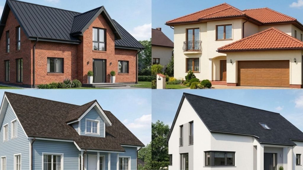 roof design choosing color matching facade photos