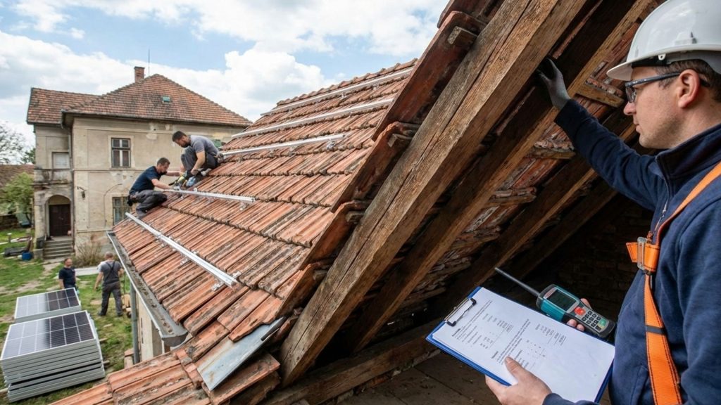 solar panels on old roof load capacity risks