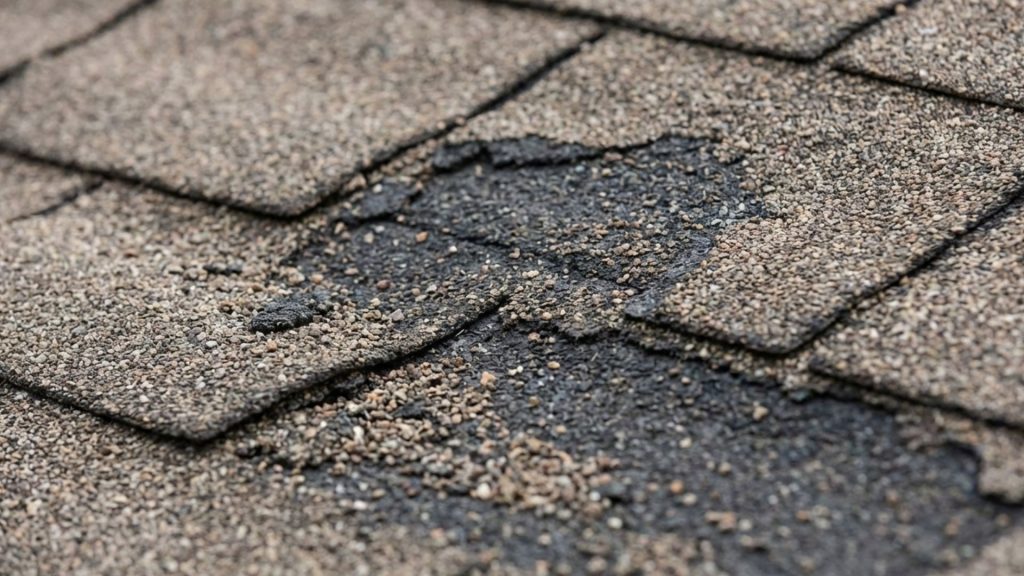 bitumen shingle chips are falling off is this a defect or a normal process?