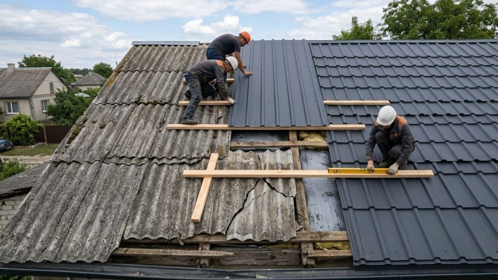 can you put a new roof over old slate