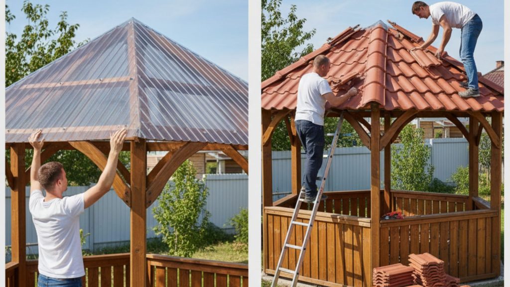 diy gazebo (arbour) what material makes installation easiest?