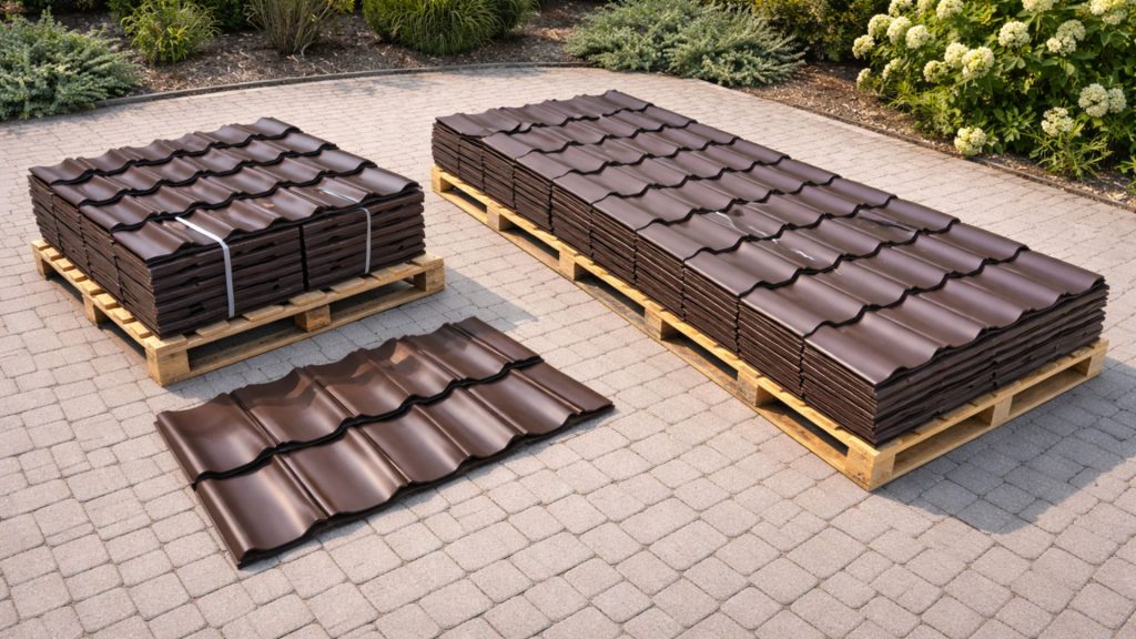 modular metal tiles vs sheet metal which is more profitable in terms of delivery and installation