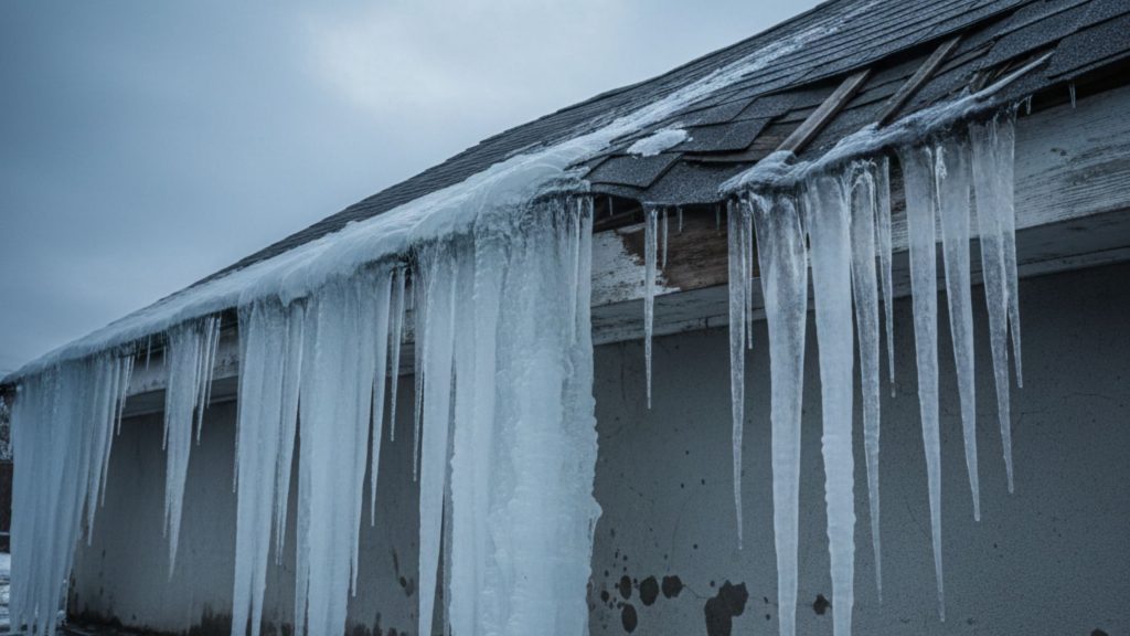 giant icicles roof damage causes solutions
