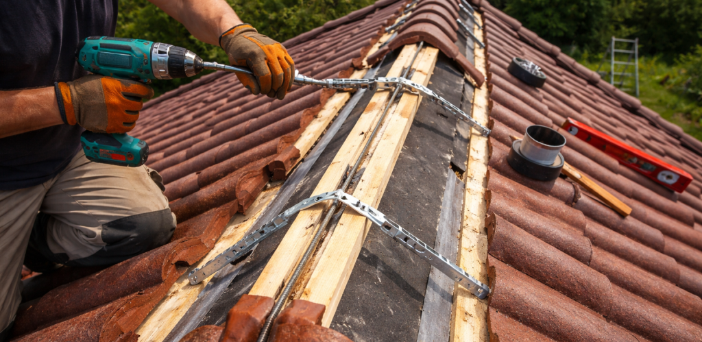aligning a sagging ridge