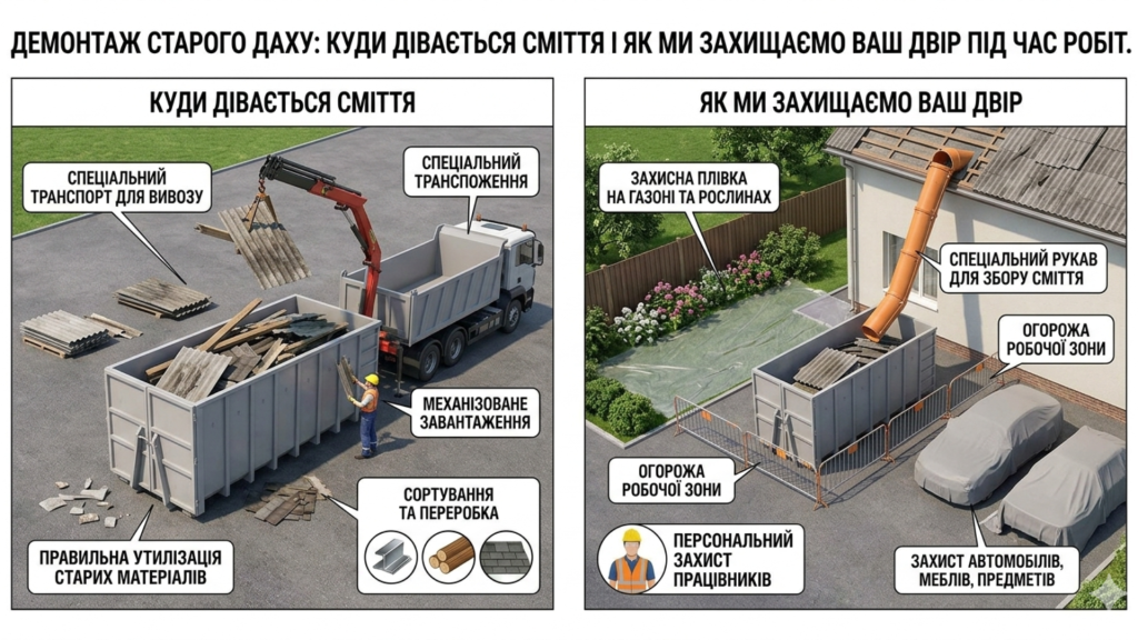 dismantling an old roof