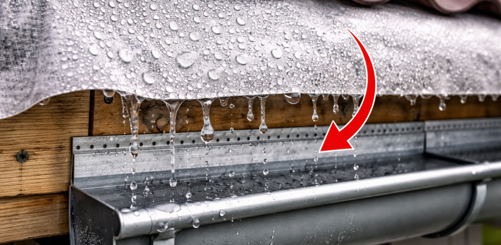 drip or cornice where should condensate from the hydrobarrier actually drain