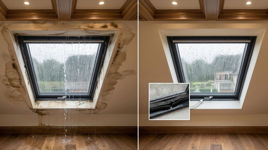 leaking roof windows