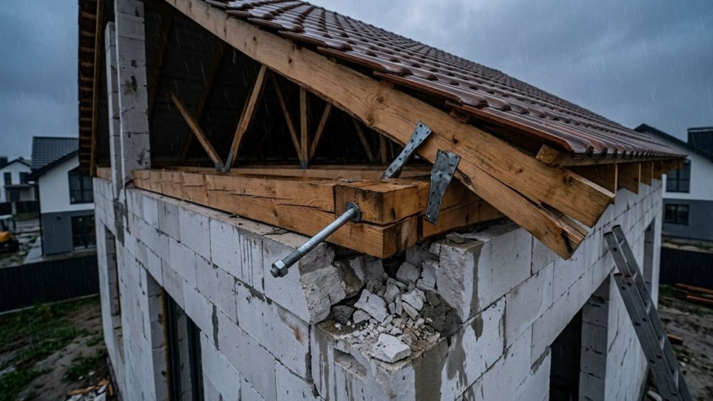 mauerlat the main node for attaching the roof to the walls. what happens if the installers make a mistake?