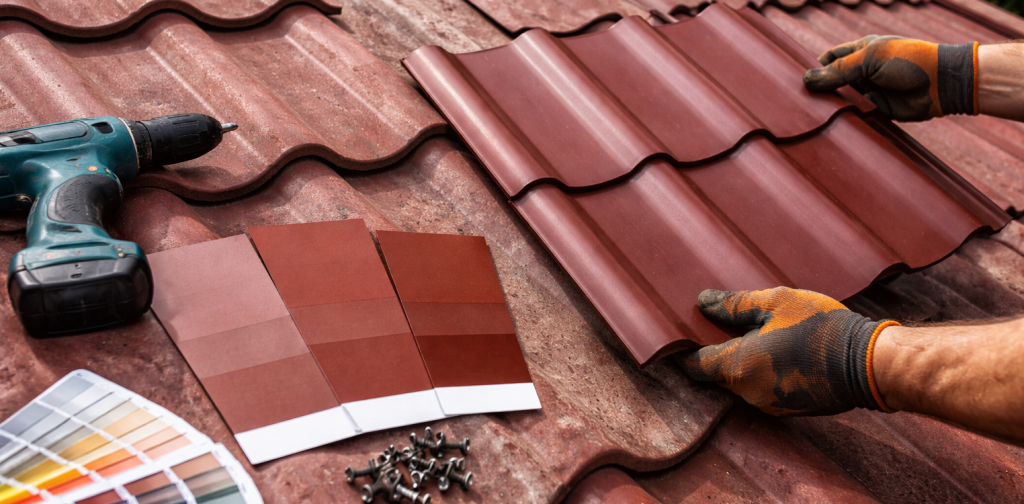 replacing individual sheets of metal tiles