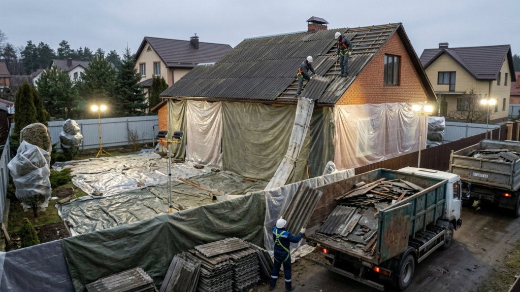 where does the garbage go and how do we protect your yard during the work