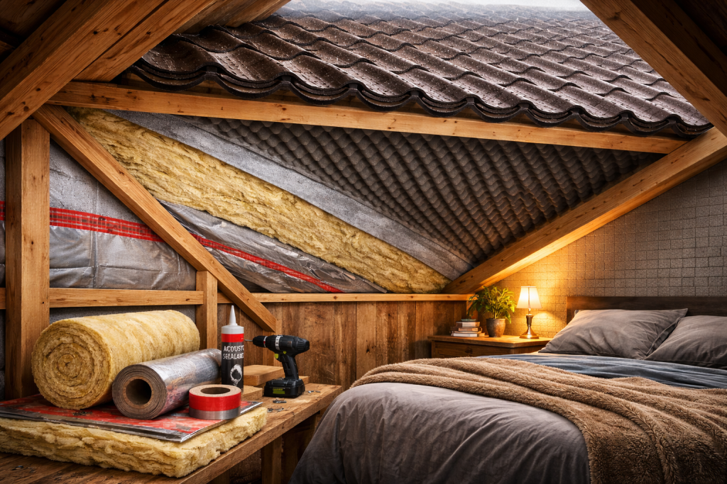 how to ensure that rain on metal tiles does not interfere with sleep